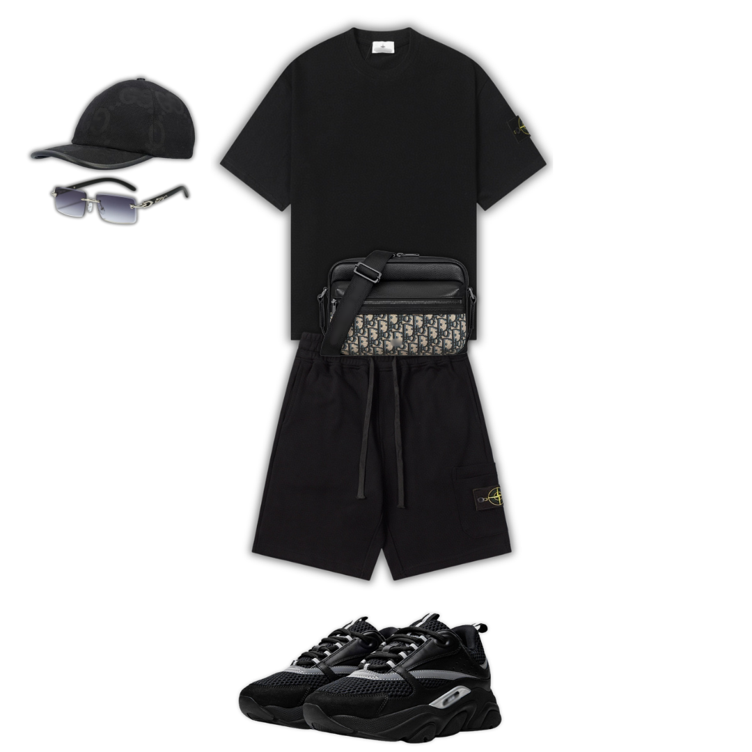 Outfit BB + Bag + Cap + Sunglasses + Sneakers