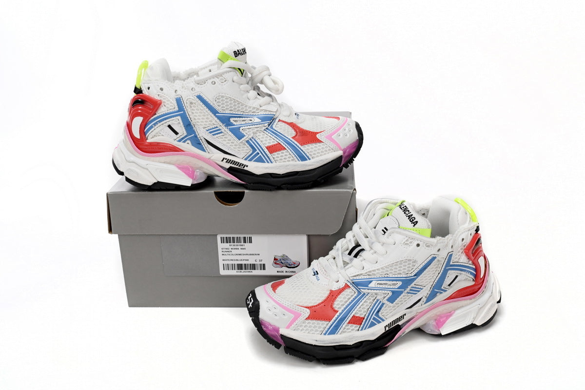 BALENCI Runner White Blue Red