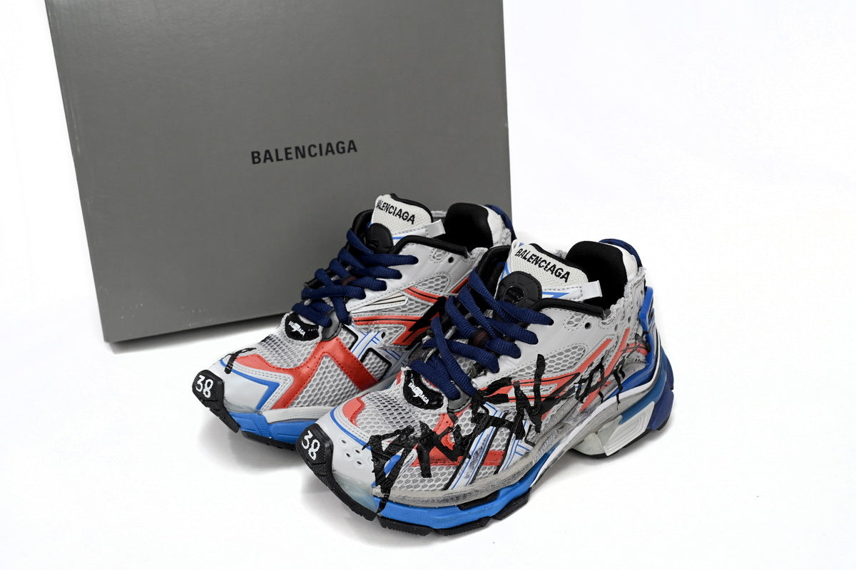 BALENCI Runner White And Blue