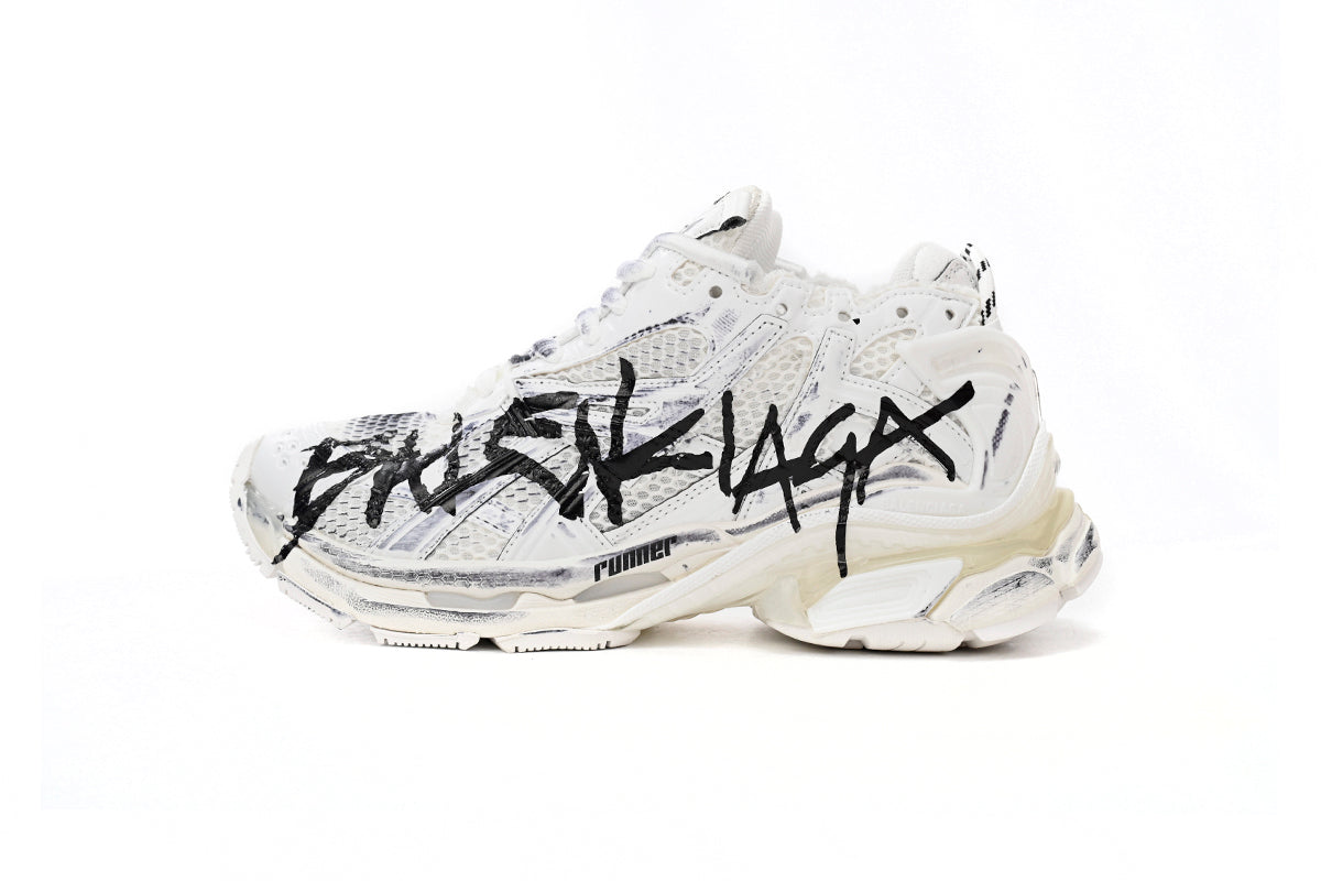 BALENCI Runner Graffiti White