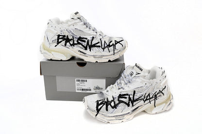 BALENCI Runner Graffiti White
