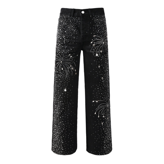 Purple Black Diamonds Jeans