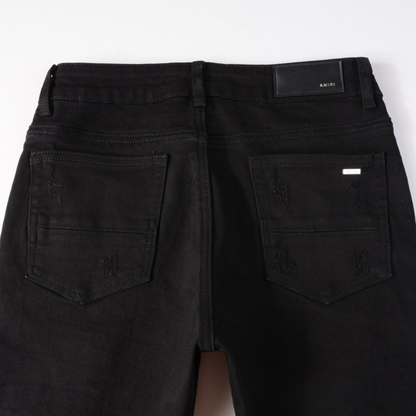 Amr Bandana Black Ripped Jeans