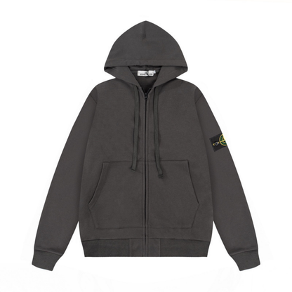 Monogram Zip Hoodie