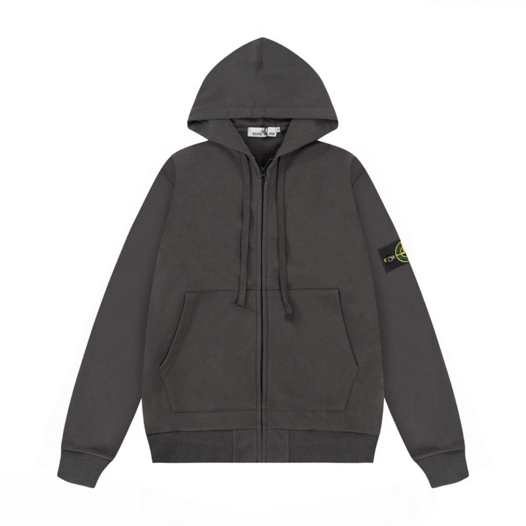 Monogram Zip Hoodie