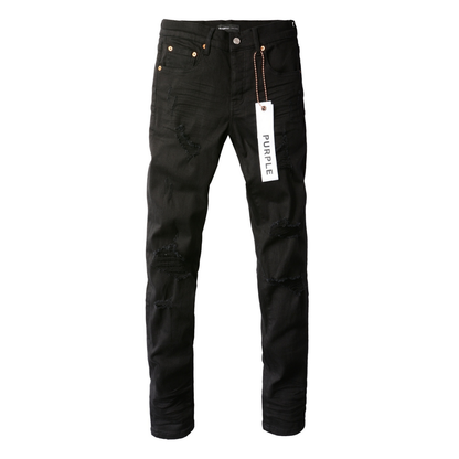 Purple Black Ripped Jeans