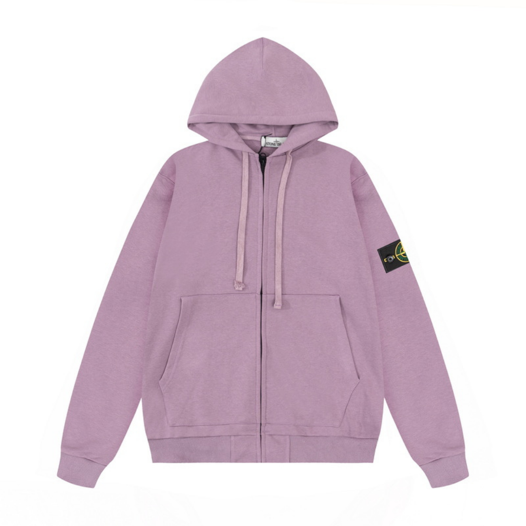 Monogram Zip Hoodie