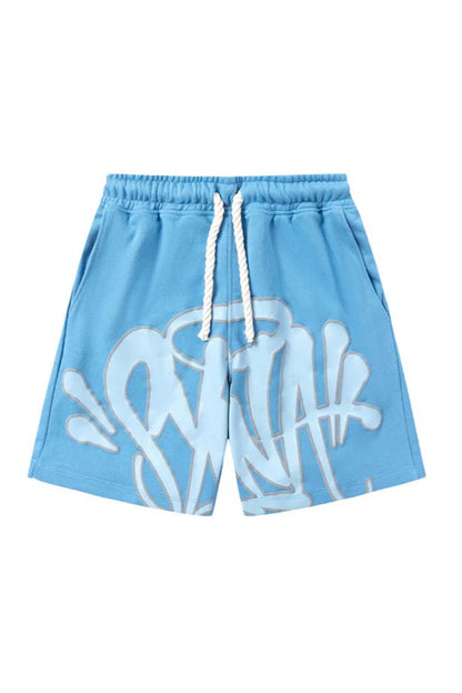 "Graffiti" Short Set Baby Blue