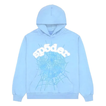 "Sp5der" Hoodie Baby Blue