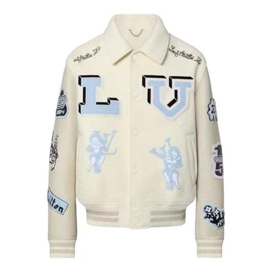 "VL" College Jacket Beige