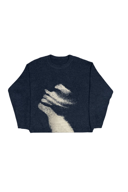 "DISTORTED" GRAPHIC KNIT SWEATER