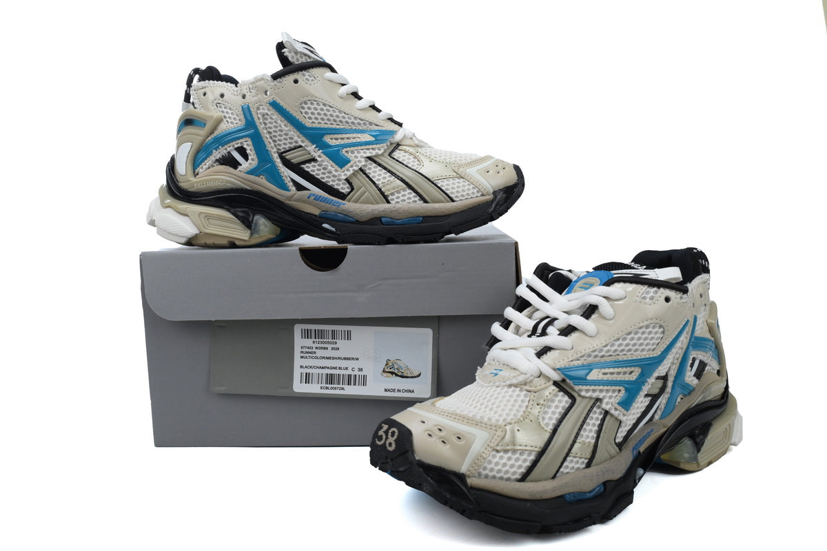 BALENCI Runner Beige Grey Blue