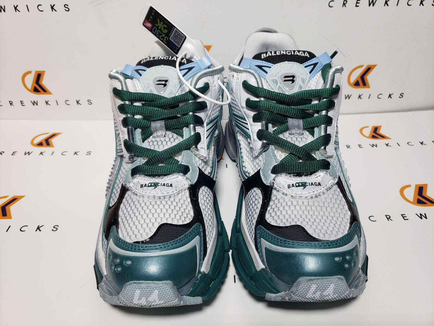 BALENCI Runner White Green Blue