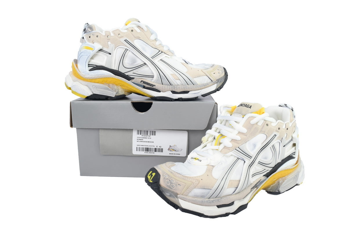 BALENCI Runner White Yellow