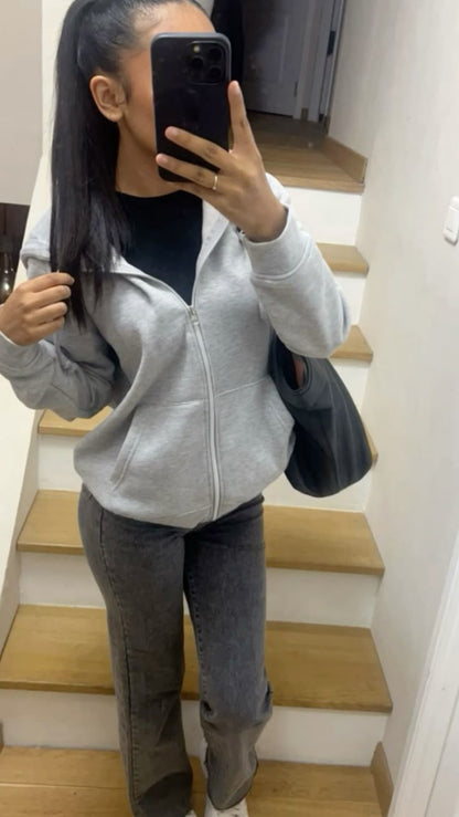 Mono Zip Hoodie