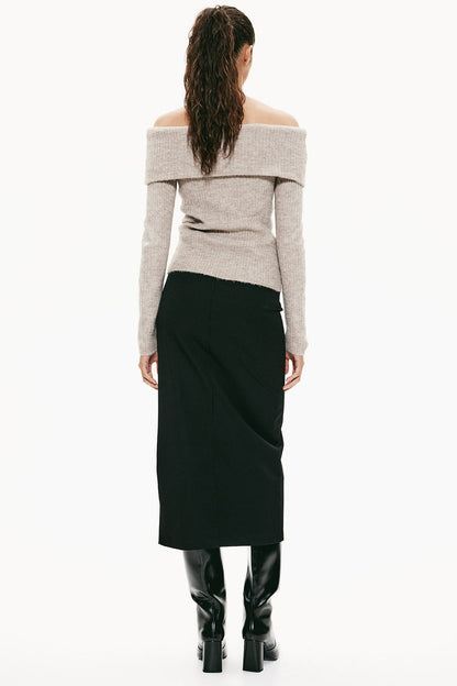 Off-the shoulder sweater